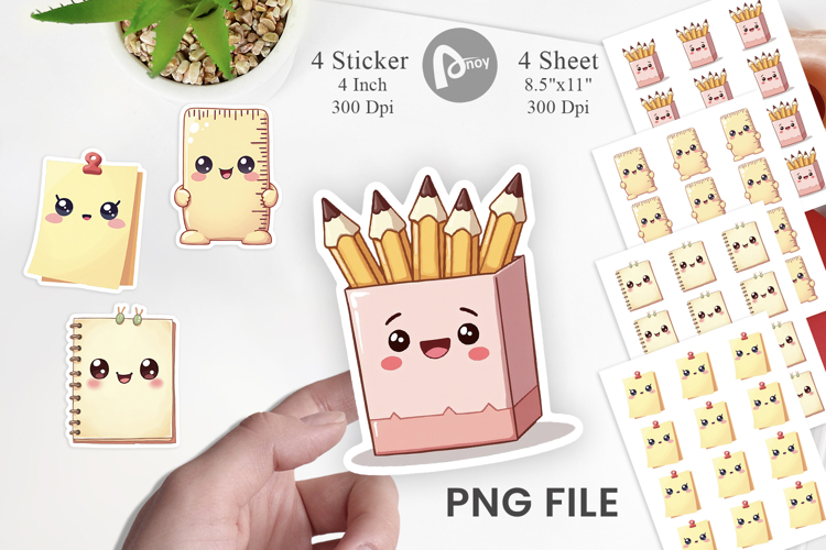 Sticker Kawaii Stationery