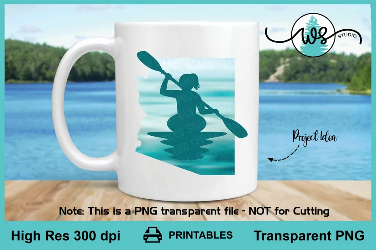 Kayak Woman Arizona Print, Kayak Sublimation, Kayak PNG