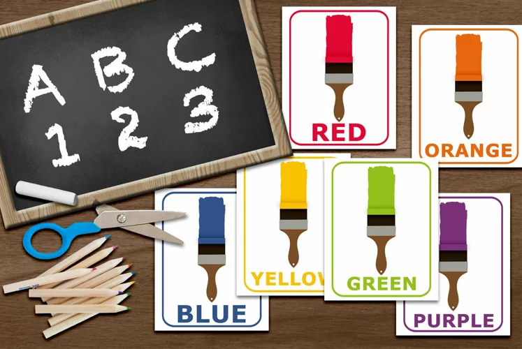 Color Teaching Cards For Kids