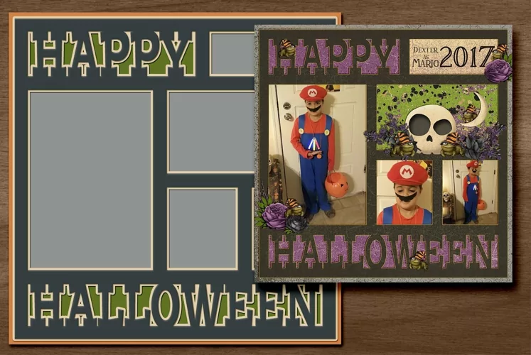 Happy Halloween Scrapbooking Template