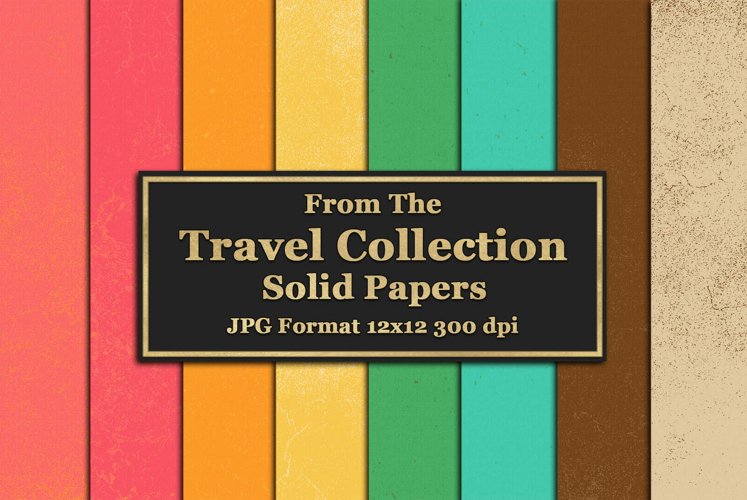 Solid Scrapbooking Papers from the Travel Collection example image 1