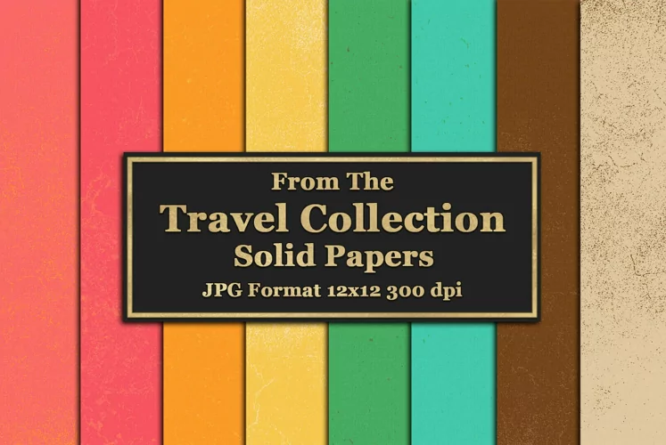 Solid Scrapbooking Papers from the Travel Collection