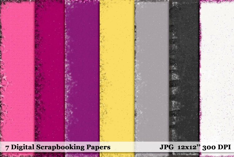 Wild Side Glitter Edge Solid Textured Scrapbook Paper