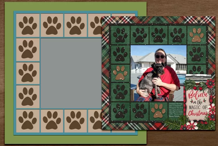 Digital Scrapbooking Template 4 I Love My Dog