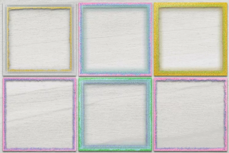 Brushed Glitter Edges for Scrapbooking and Paper Design