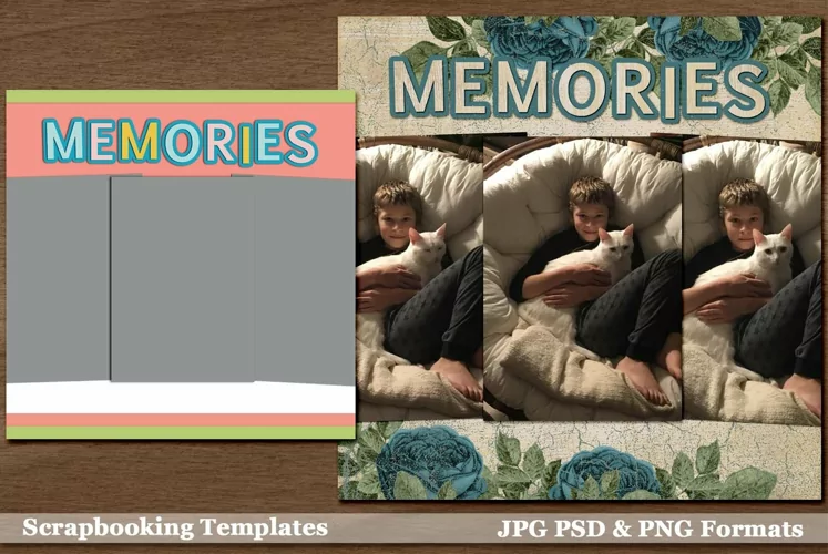 Caterpillar Template 2 Digital Scrapbooking Page Layout