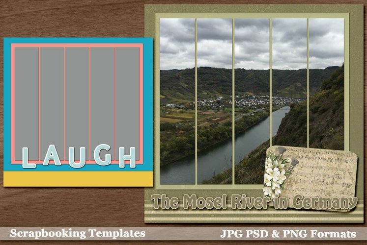 Caterpillar Template 3 Digital Scrapbooking Page Layout example image 1