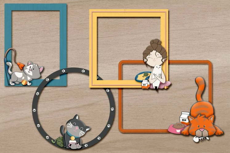 I Love My Cat from the Pet Collection Frames for Scrapbooks