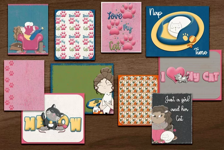 I Love My Cat Journaling Cards from the Pets Collection