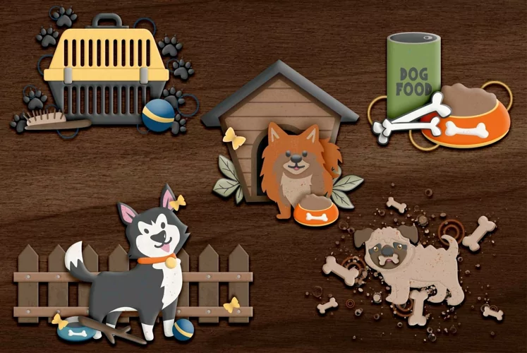Cute Scrapbooking Dog Clusters from the Pet Collection