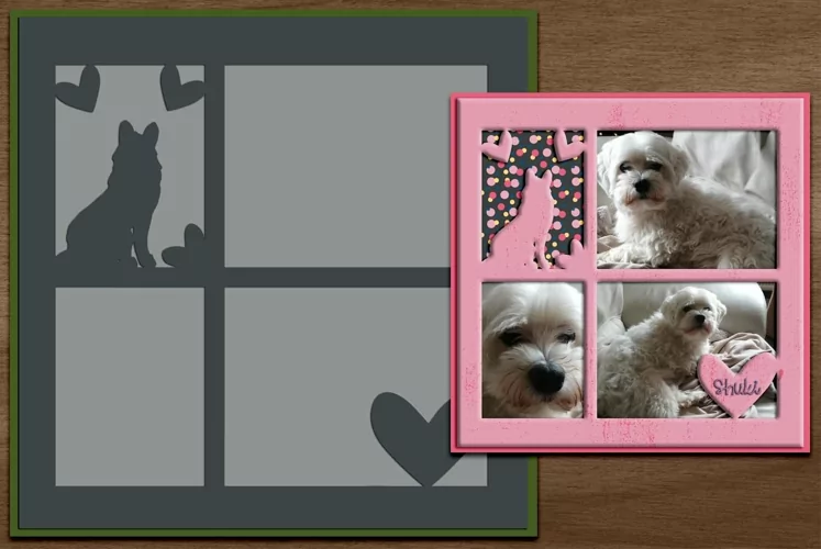 Love My Dog Scrapbooking Template 1