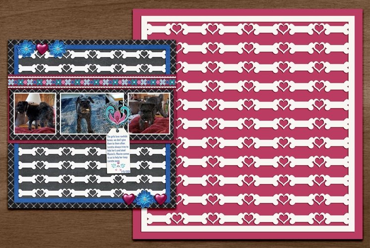 I Love My Dog Digital Scrapbooking Template 3 example image 1