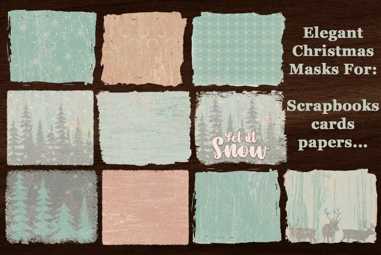 Wintertime Holiday Clipping Masks
