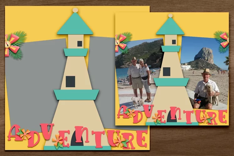 Travel Adventure Explore Template 4 Digital Scrapbook Layout