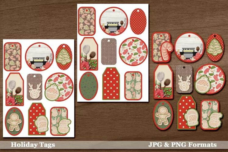Printable Gift Tags with Holiday Baking