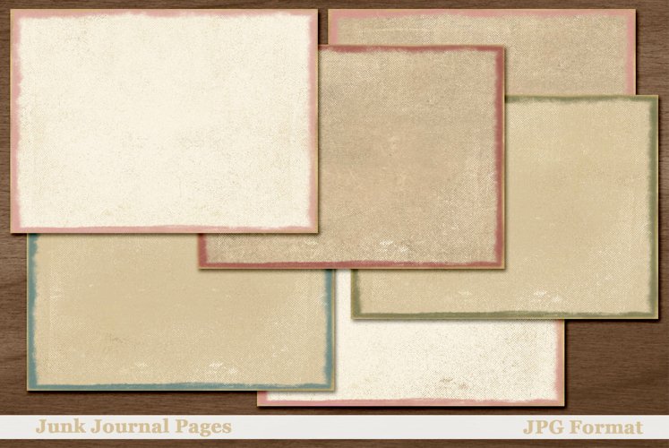 Junk Journal Vintage Antique Customisable Page Templates