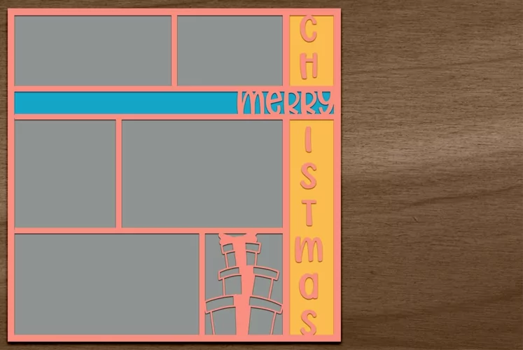 Merry Christmas Scrapbooking Template
