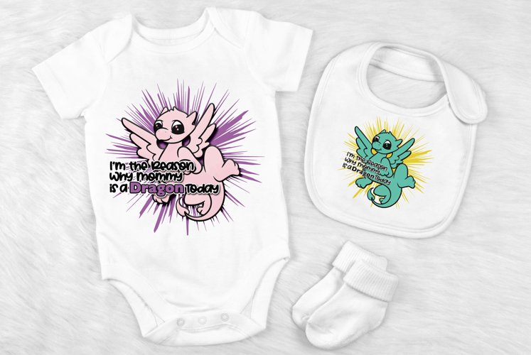 I'm the Reason My Mommy is a Dragon Today Funny Baby Design example image 1
