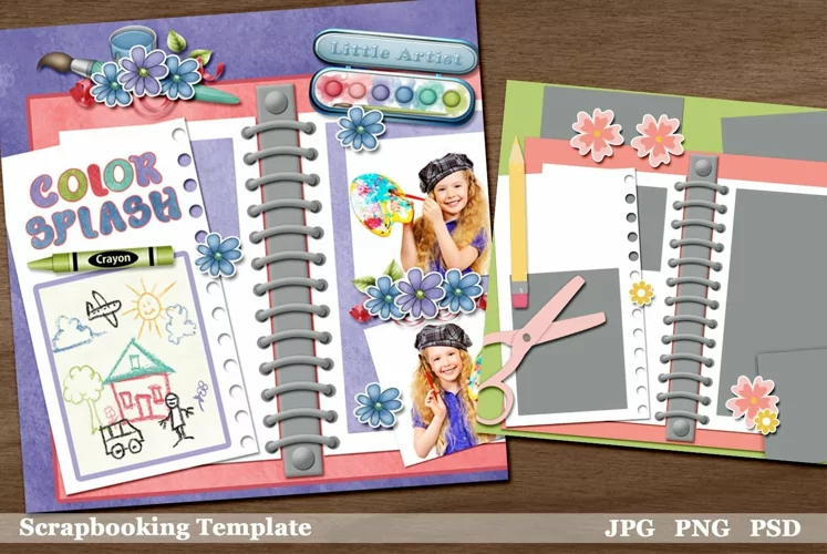 Planner Geek 2 Digital Scrapbooking Page Layout Template