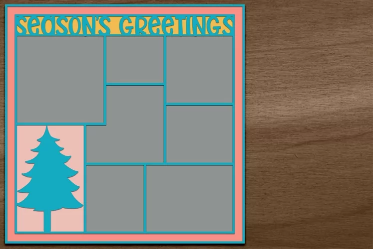 Season's Greetings Digital Scrapbooking Page Layout Template