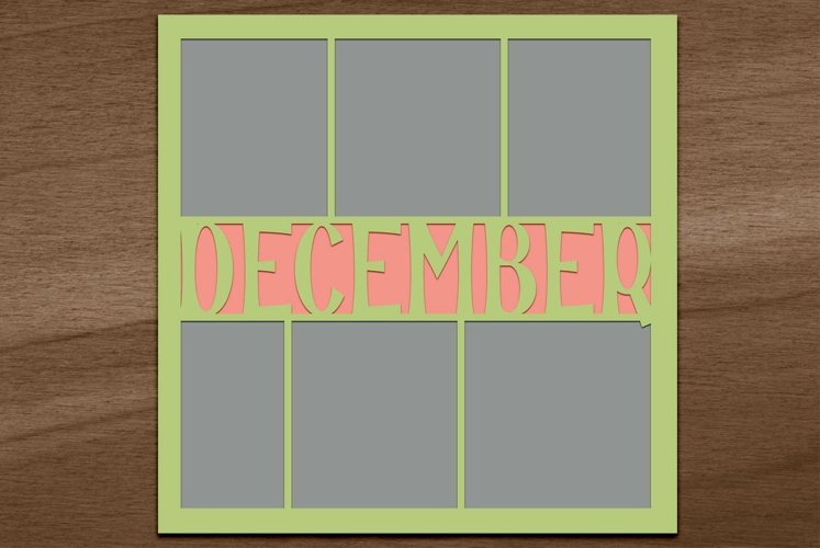Year In Review December Digital Scrapbooking Template example image 1