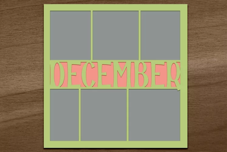 Year In Review December Digital Scrapbooking Template