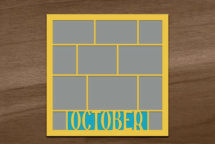 October Year In Review Digital Scrapbooking Template