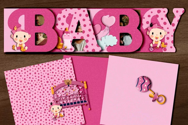 Cute Baby Girl Mini Scrapbook Album