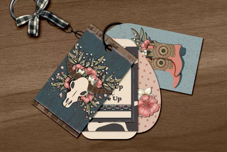 Country Scrapbooking Mini Key Chain Tag Album