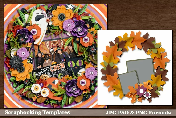 Fall Fab 10 Digital Scrapbooking Page Layout Template