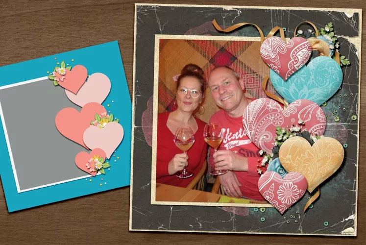 Heart You Romantic Digital Scrapbooking Template