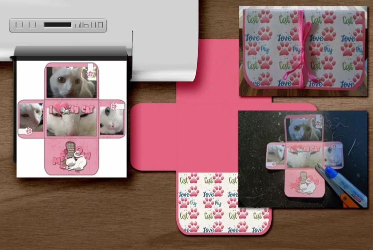 Folding Mini Cat Scrapbook