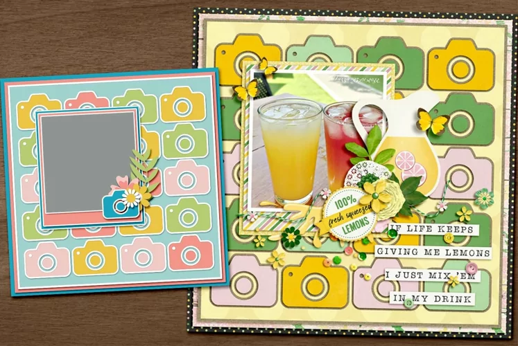 Selfie Digital Scrapbooking Template Cuttable and Cut File