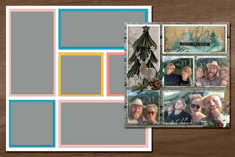 Wonderful Digital Scrapbooking Template example image 1
