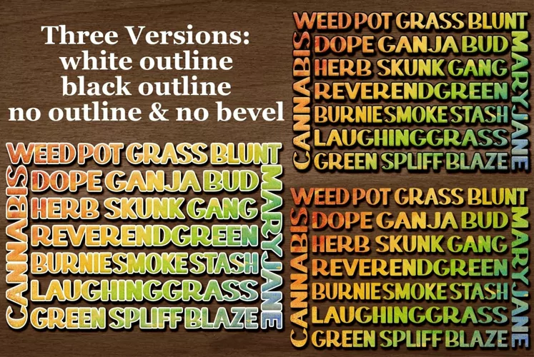 Ganja Subway Art for Scrapbooking and Sublimation
