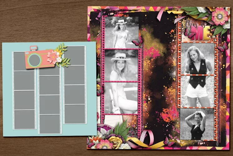 Strips N' Pics Digital Scrapbooking Page Layout Template