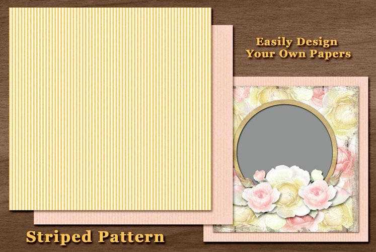 Striped Pattern Design for Scrapbook Papers