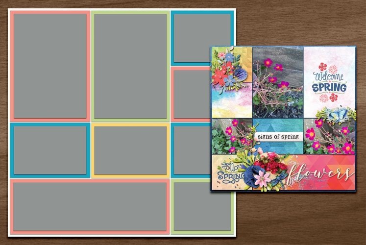 Feel'n Good Digital Scrapbooking Page Layout Template example image 1