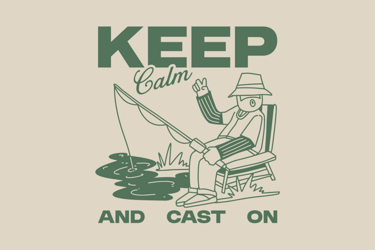 Keep Calm Vintage Summer Fishing T shirt Design