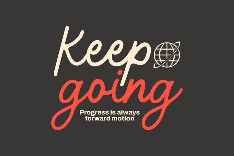 Keep Going Urban Typography T-shirt Design