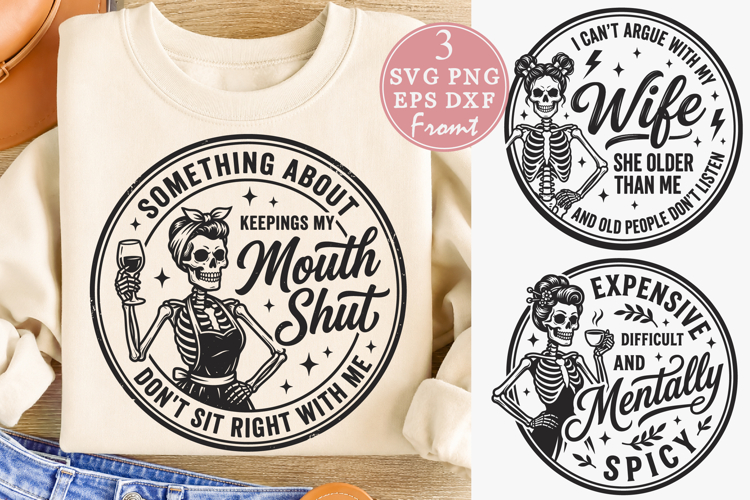 Keeping My Mouth Shut SVG, Mentally Spicy PNG