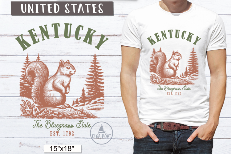 Kentucky PNG | Vintage United States Sublimation Design