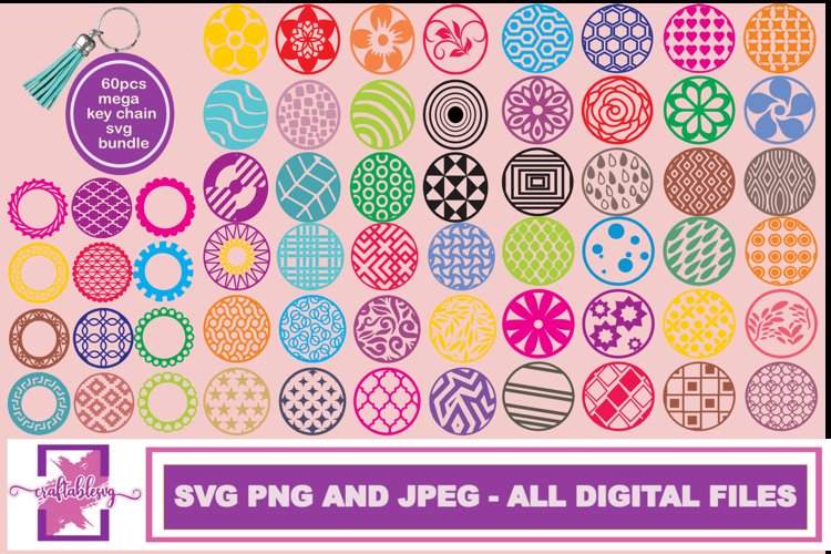 keychain bundle / keychain svg (1424853) | Cut Files | Design Bundles