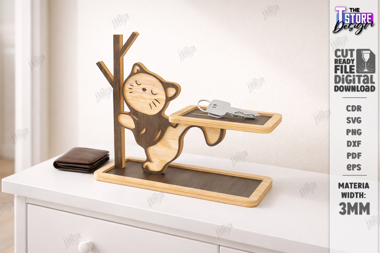 Key Holder Tray Laser Cut | Storage Tray | Sunglasses Stand