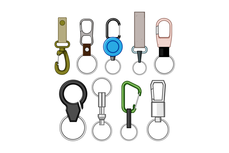 key ring clip set cartoon