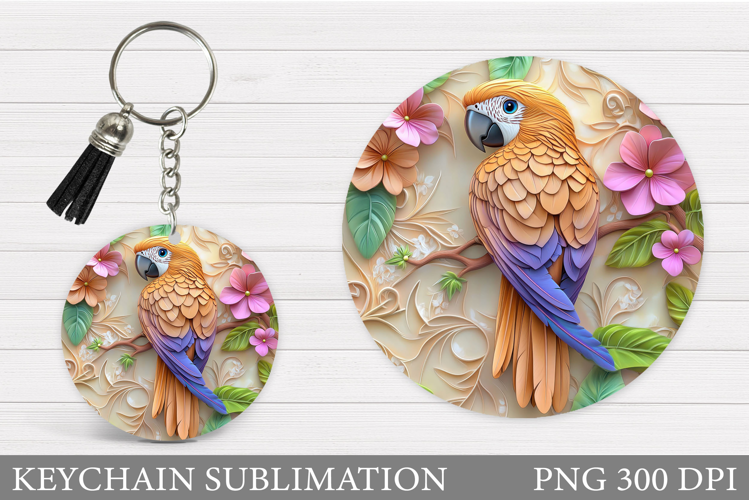 Parrot Keychain Sublimation. Parrot Sublimation