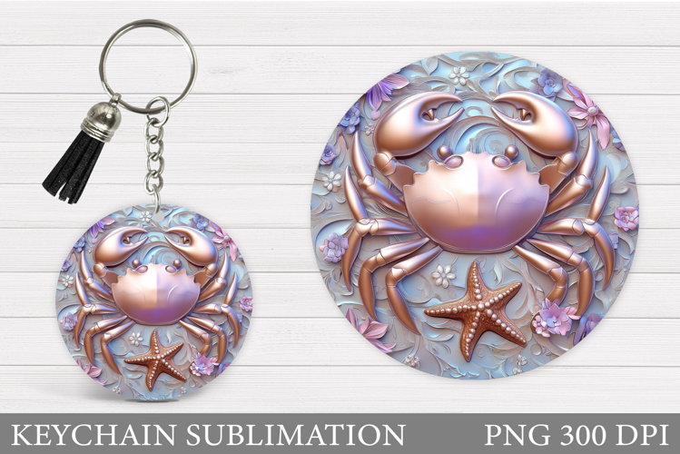 Crab Keychain Design. Crab Sublimation