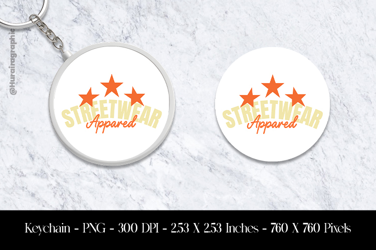 Streetwear Appared Keychain Sublimation Design PNG