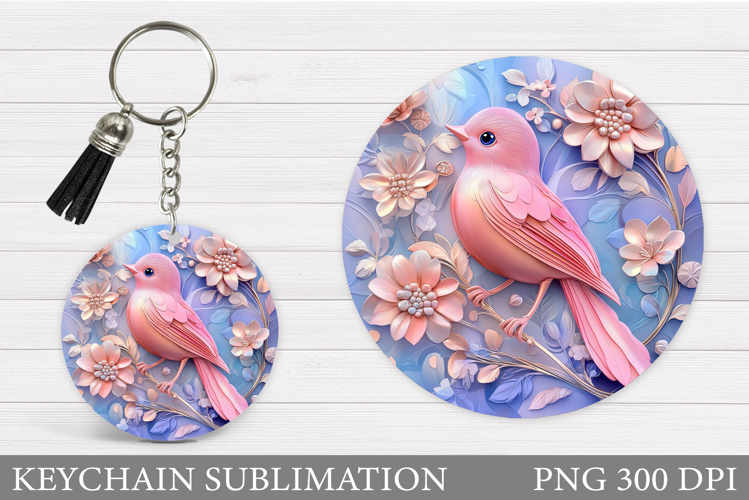 Bird Keychain Design. Bird Sublimation