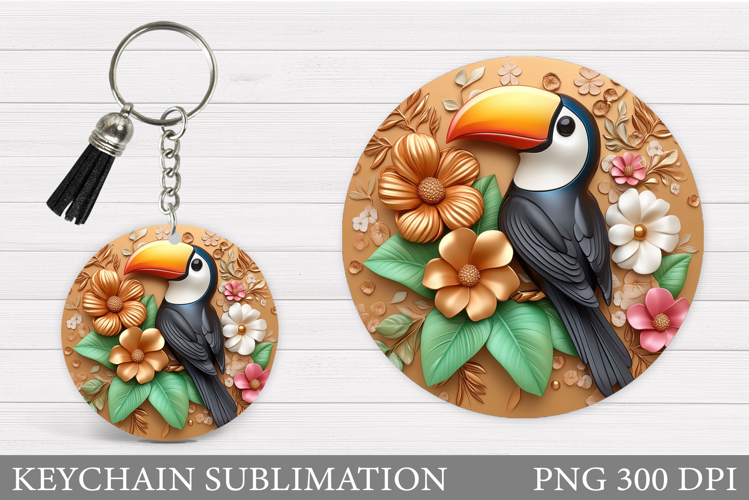 Cute Toucan Keychain. Toucan Sublimation